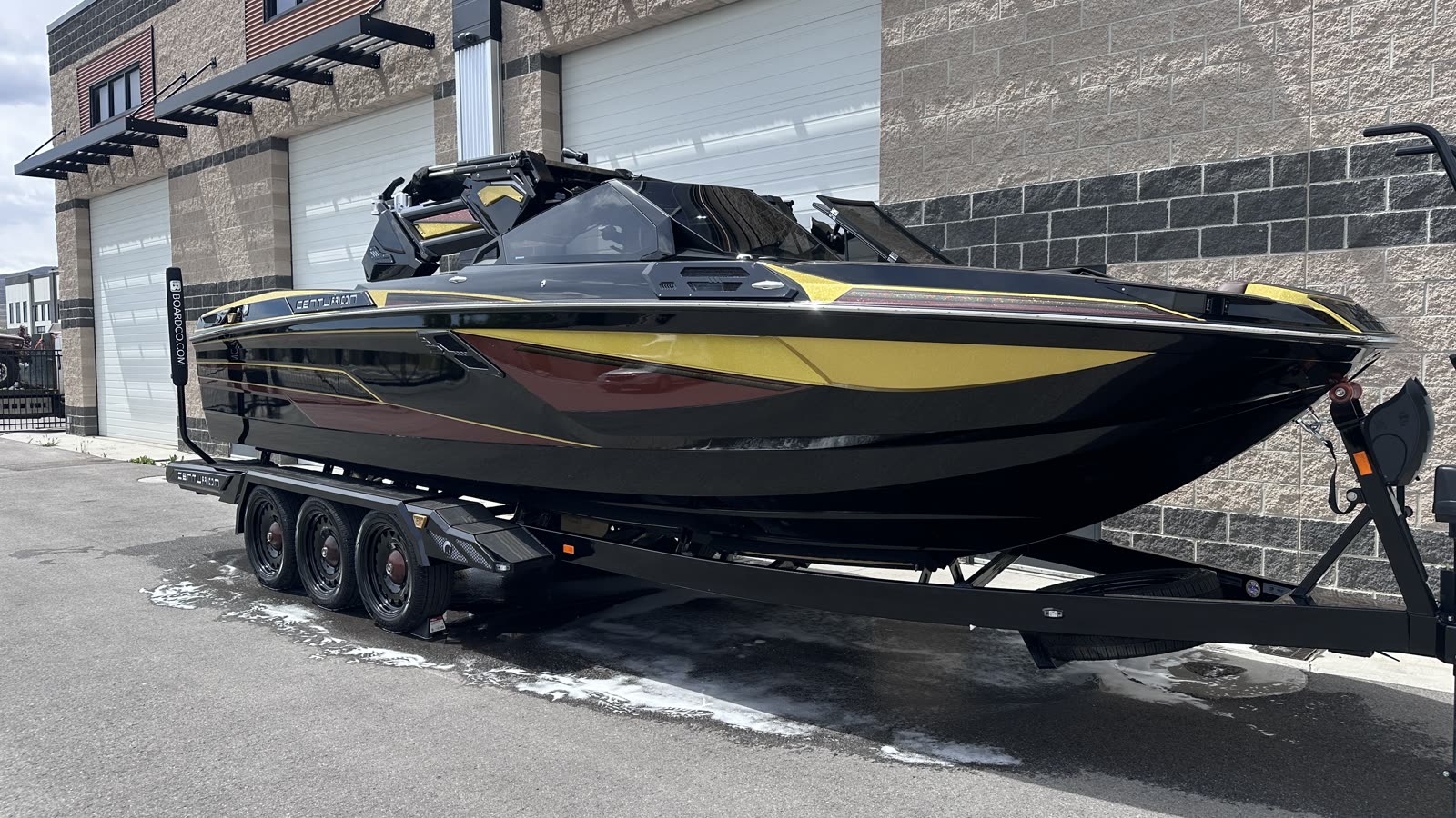 Centurion wake boat protected with Yacht Armor film, Deer Creek area