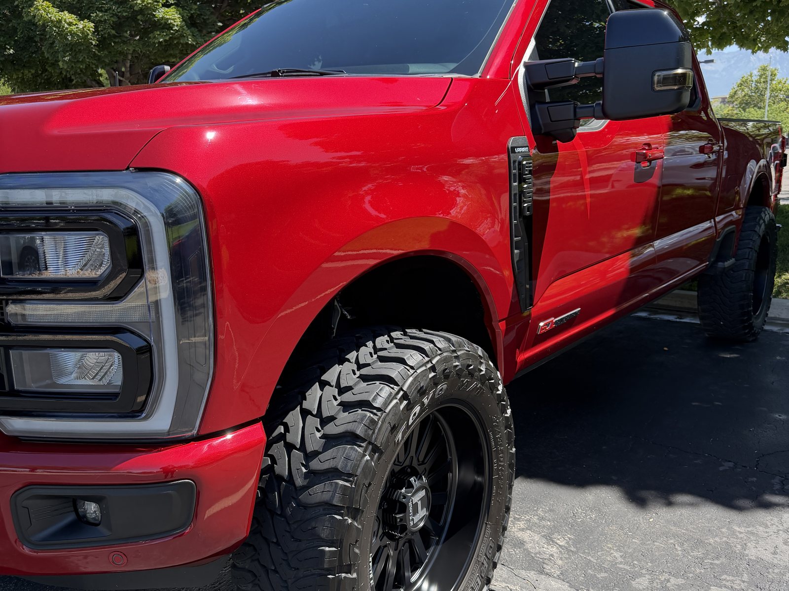 Lifted Ford Super Duty tow vehicle detailed by Salty Mountain Detail & Protection, Utah